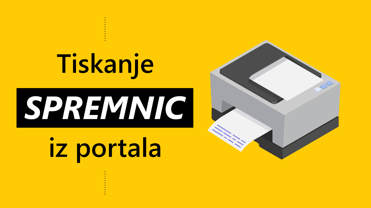 Tiskanje spremnic iz spletenga portala